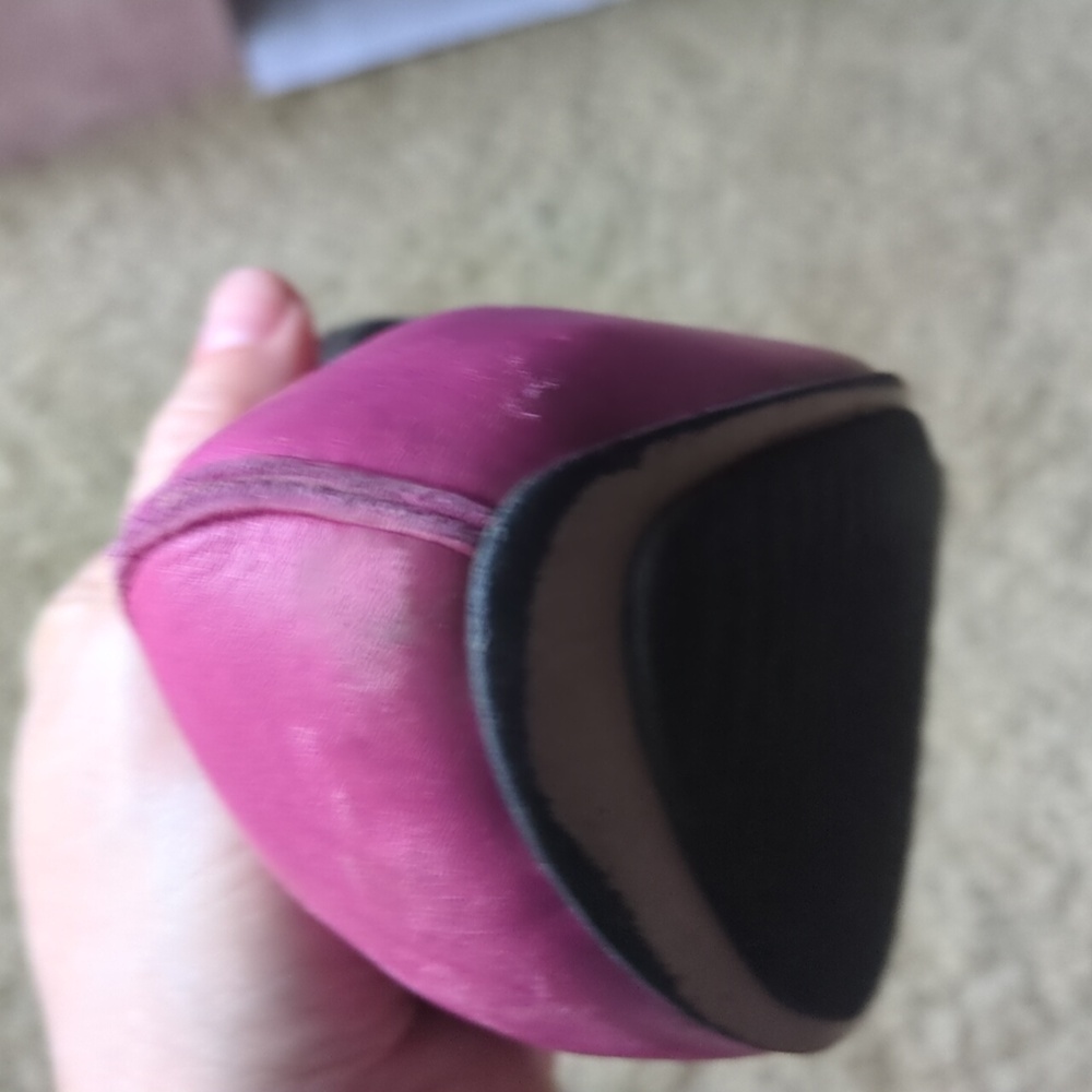 John Fleuvog Pink & Black Heels With Buckle Strap Size 7.5 - Picture 14 of 16